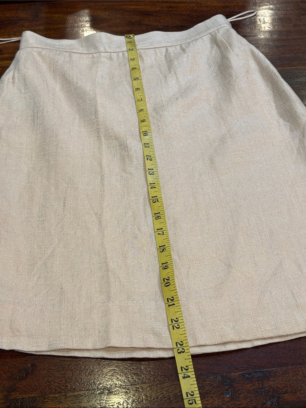 Vintage Ralph Lauren Collection Light Pink Linen Pencil Skirt size 6 - Picture 12 of 13
